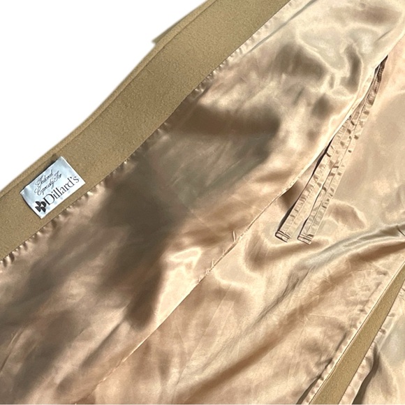 Pendleton Tan 100% Pure Virgin Wool Trench Coat Made In USA Women’s M-L - Picture 8 of 14